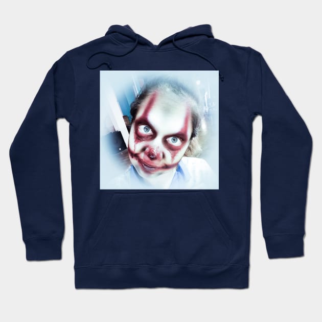 Zombie Clown Stare Hoodie by sarahkathart90